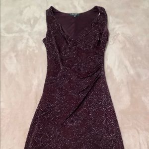 Burgundy mini dress